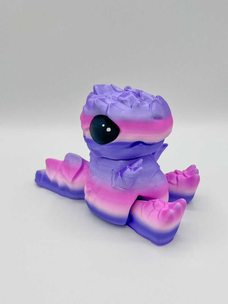 Colorful toy with purple and pink gradient